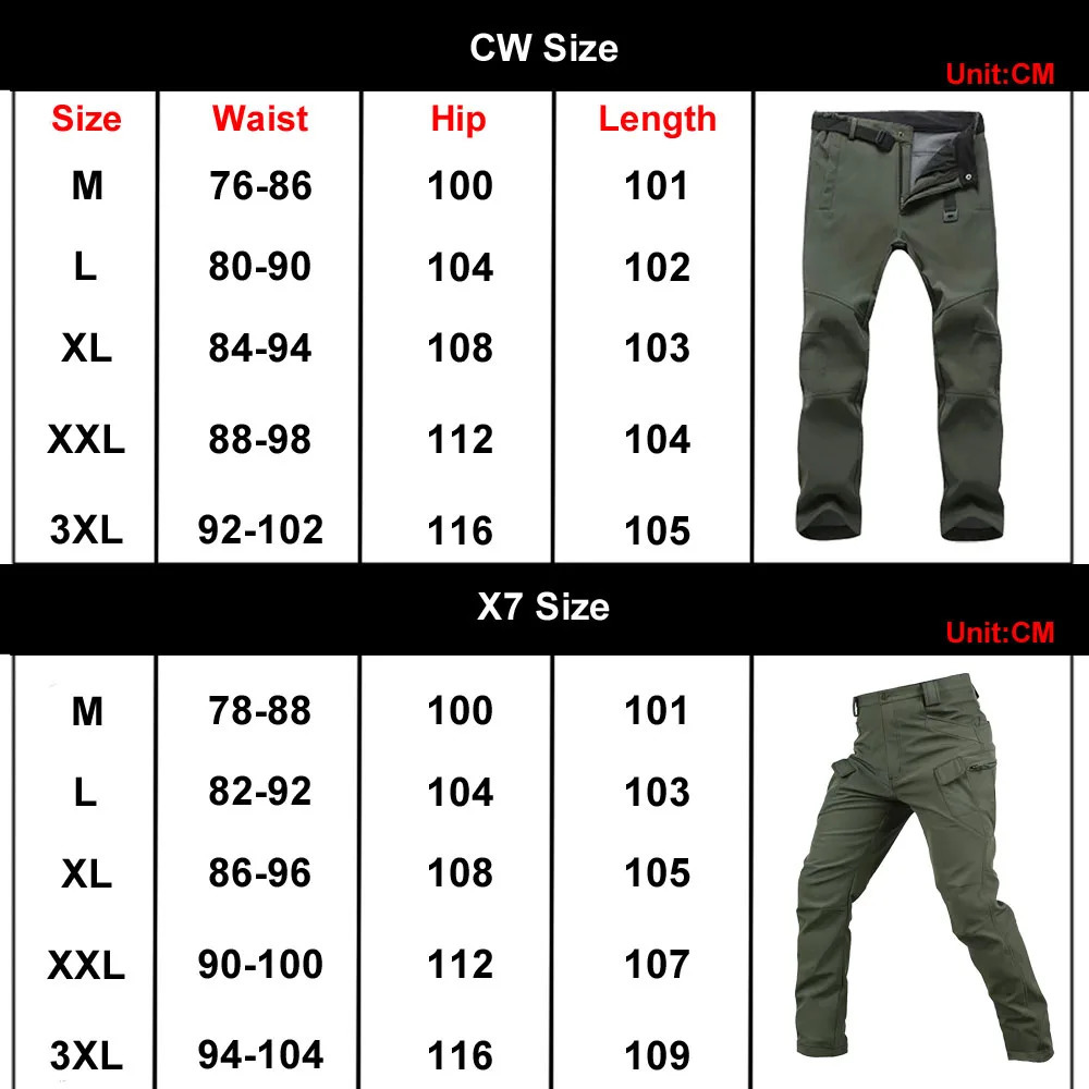 Warm Winter Men Soft Shell Pants Travel Waterproof Outdoor Camping Hiking Pants Fleece Windproof Skiing Trousers Tactical Pants 240810