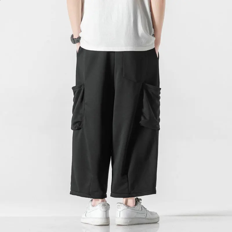 Mens Harem Pants Solid Color Baggy Man Trousers Harajuku Style Streetwear Casual Men Big Sizes Male 2023 Fashion 240822