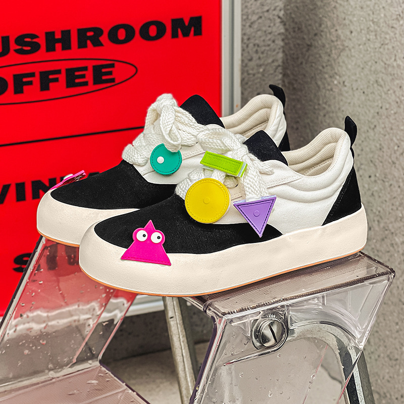 Ddmysports Celebrity Same Style Ice Cream Couple Low Top Canvas Student Trend Sports Board Shoes Men S X OUTDOOR