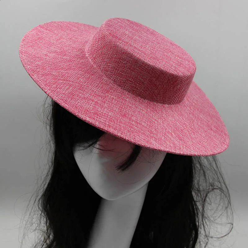 Ladies Fascinators Millinery Hat Base Party Wedding Sinamay Hat Wide Brim DIY Headpiece Hair Accessories 240808CJ