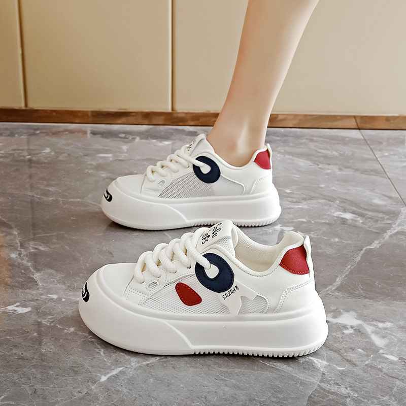Ddmysports Thick Soled White For Women New Spring S Versatile Height Increasing Sports Fashion Casual Board Shoes OUTDOOR