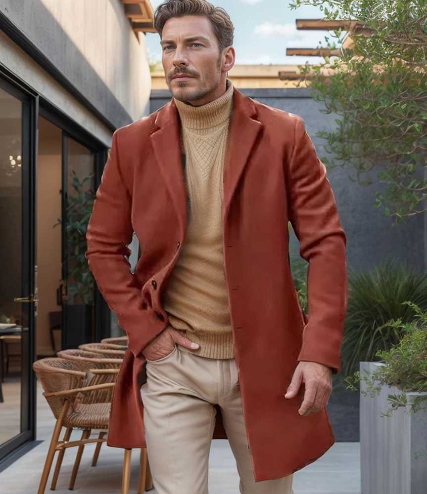 Mens New Coat Cross border Fabric Mid length Multi color Multi size Windbreaker Coat XJ250809