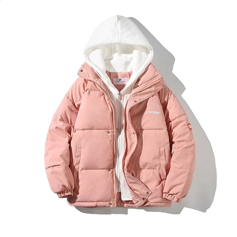 Womens Winter Oversize Jacket Down Cotton Padded Coat Female Loose Casual Overcoat Fashion Men Hooded Short Parkas 251021