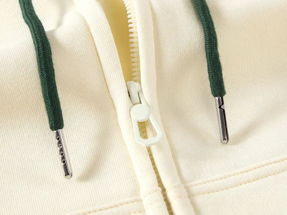 400g Mens Winter Y2k Zipper Hooded Hoodies Oversized Thicker Fleece Lined Pullovers Plain Windproof Regular Sleeve Pocket Jacket 240823