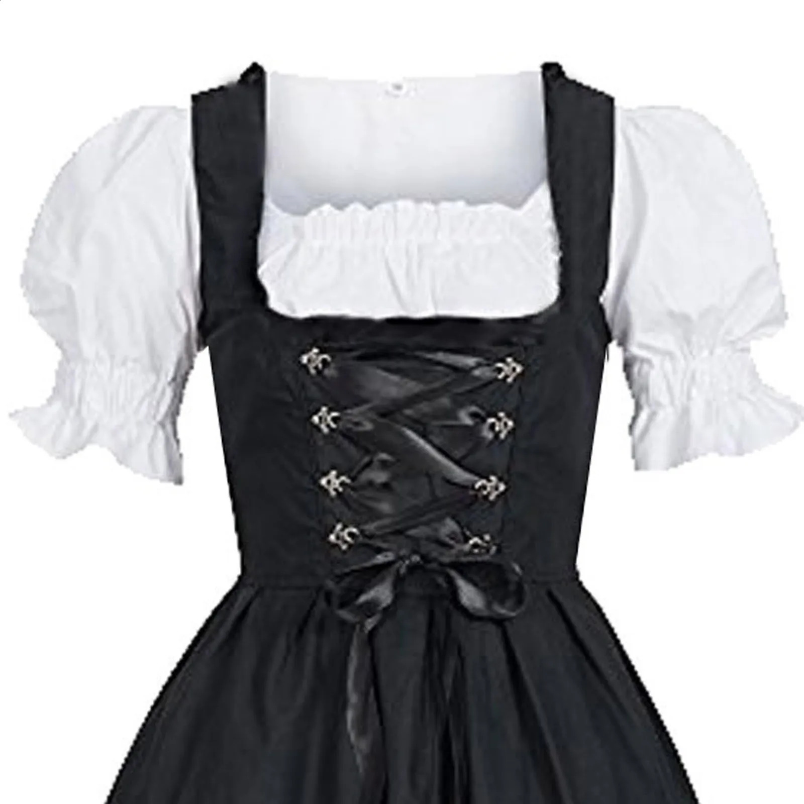 German female beer maid Dirndl Bavarian Beer Festival dress with apron party Halloween fancy plus size M3XL 240823