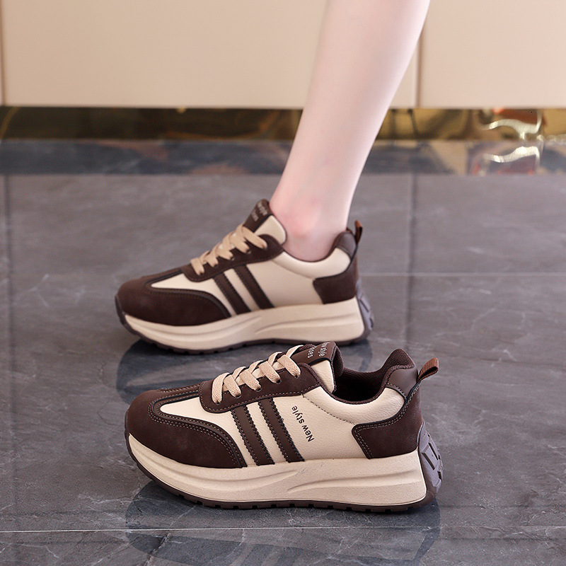 Ddmysports For Women New Autumn White Versatile Student Thick Soled Casual Board Shoes XX AR OUTDOOR