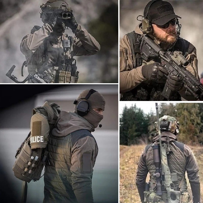 KIICEILING ISG 20 3L Soft Shell Tactical Jacket Suitable for Mens Winter Warm Waterproof Hunting Hiking Park Womens 240822
