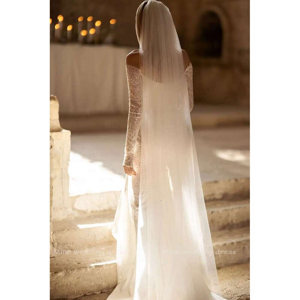 Shoulder Long Off Sleeve Illusion Sweetheart Neck Sexy Bride Gown Backless Mermaid Dress Wedding Dresses Vestidos De Novia es