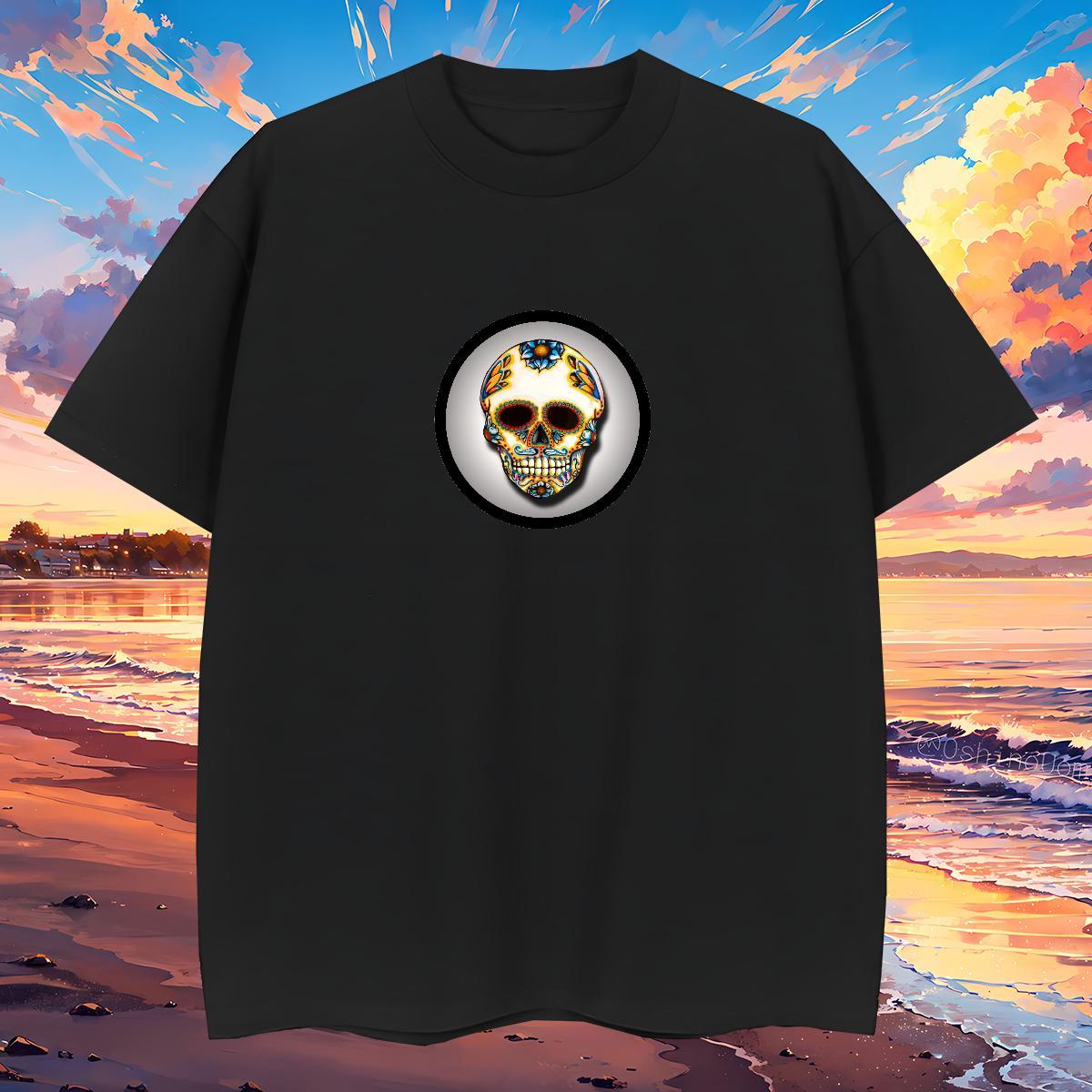 Wholesale T Shirt For Man 100% Cotton 230g skull Sport Custom Printing Breathable Soft Tshirts Brand Wear