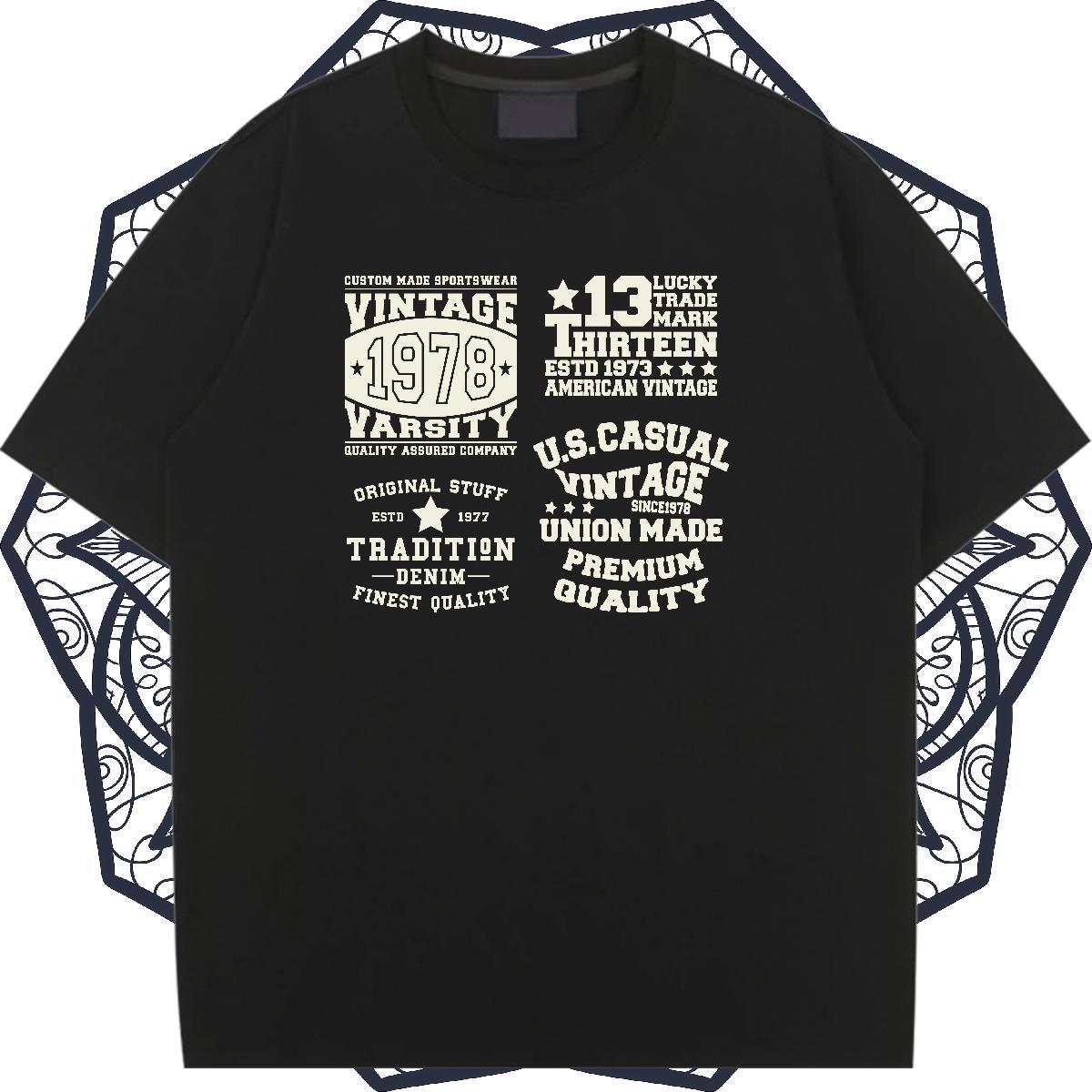 5A Lady T shirt 230g 100% Cotton letter Street Wear T Shirt For Woman Breathable Short Sleeve Graphic Clothings