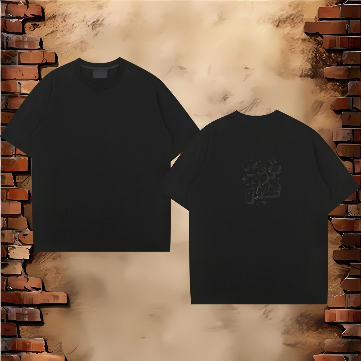 Loose Fit Men T Shirts 100% Cotton 230g letter Sport Skull Breathable Crew Neck Tshirts Designer Fashion Wear