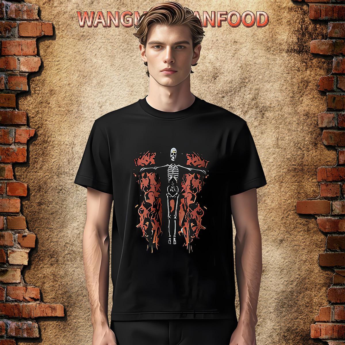 Free Shipping T-Shirts 100% Cotton 230g skull Home Outdoor Cartoon Print O Neck Short Sleeves Men Tees 2024 Designer Tee Shirt