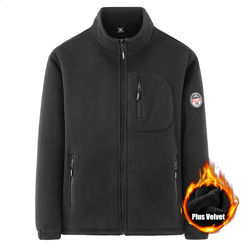 Mens Plus Velvet Thick Soft Shell Military Ski Hiking Jacket Windproof Warm Winter Camping Park Clothing 240822