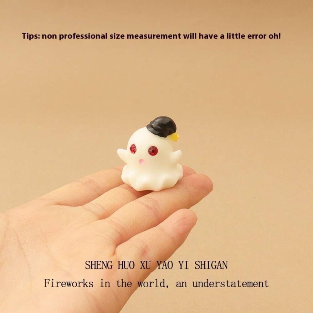 Adorable Ins Mini Halloween Ornaments - Unique Ghost-themed Table Top Decoration Kits