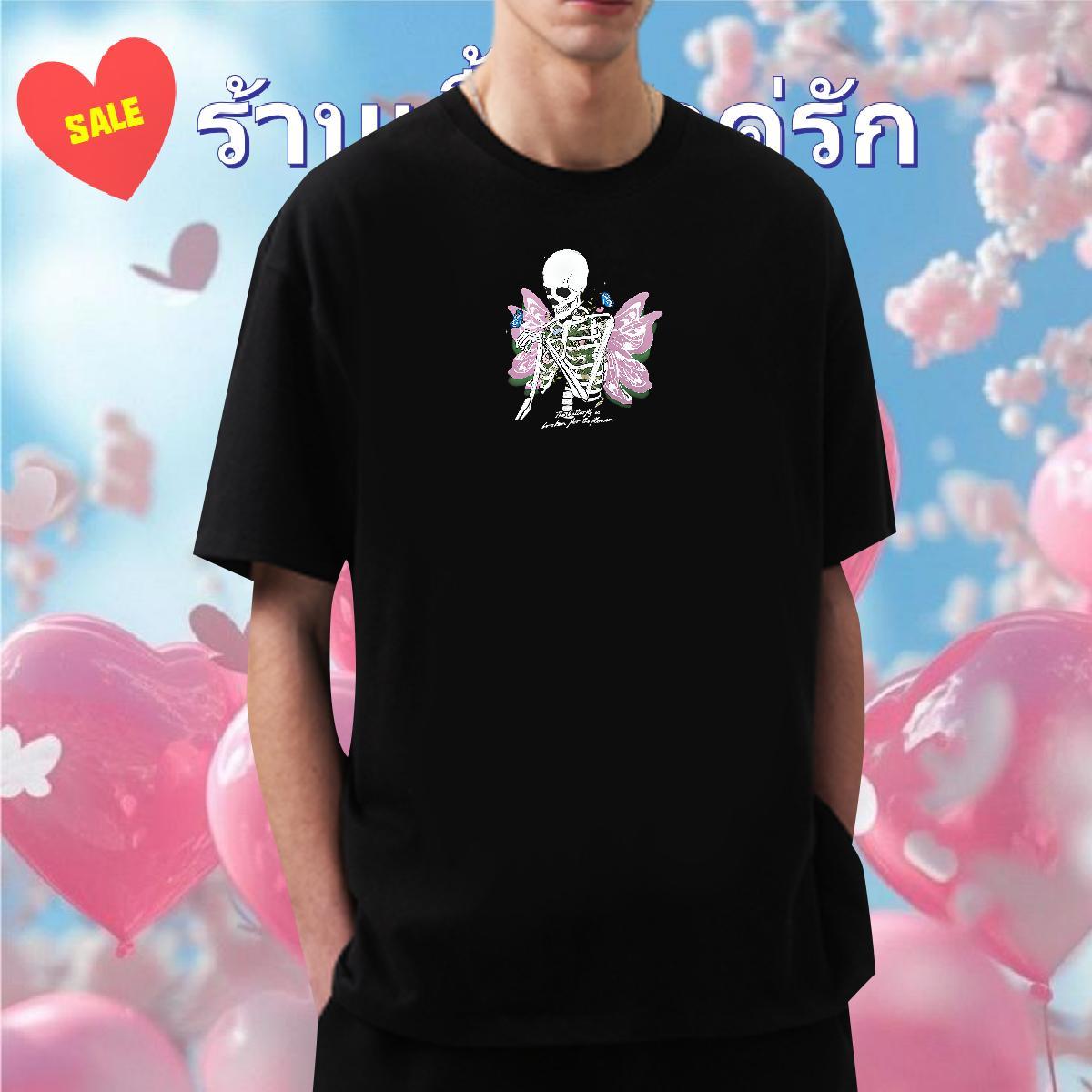 Wholesale T shirt 230g Pure Cotton skull Street wear Hip Hop White Plus Size Breathable Soft Men Tops Tees Designer Fashion Tops Shirt