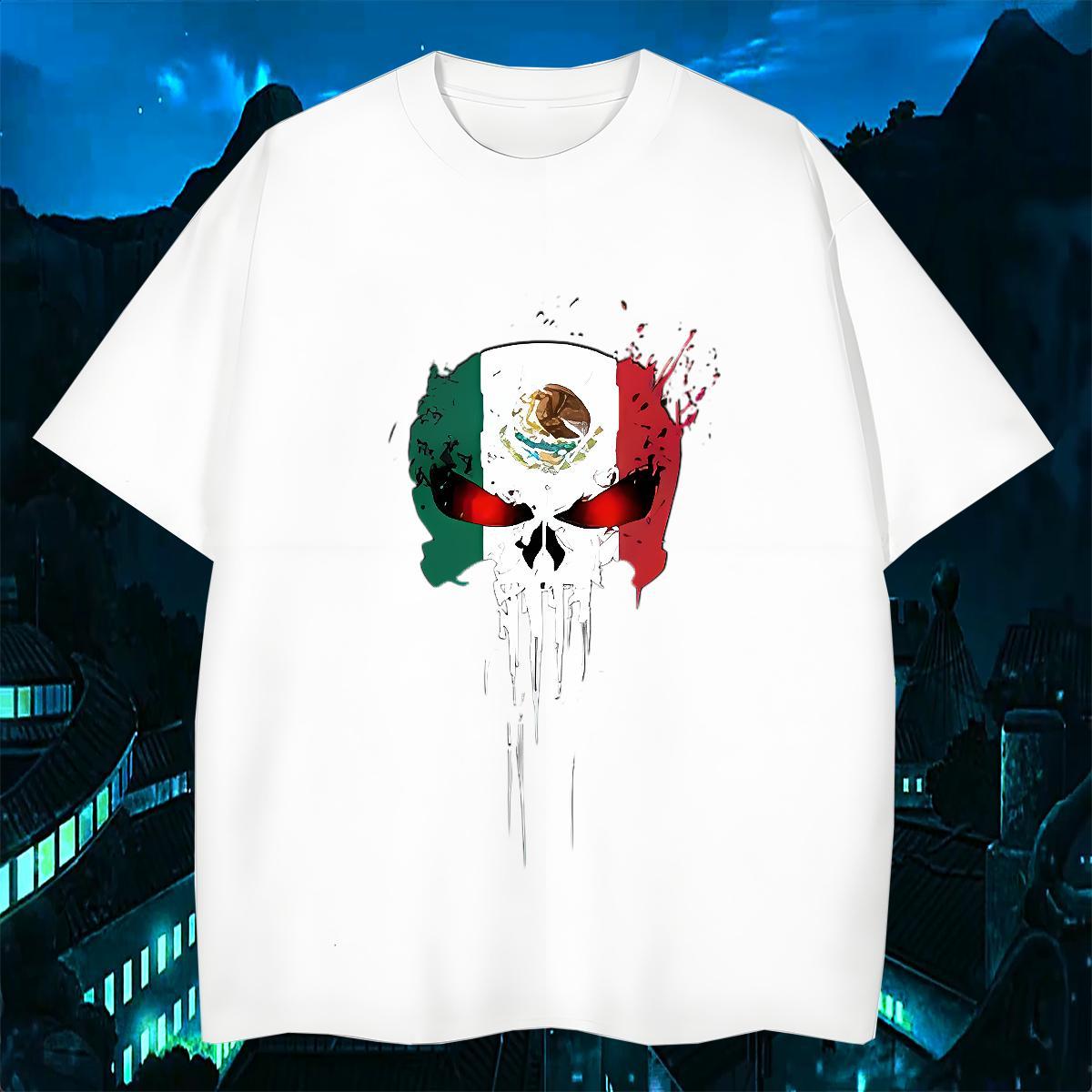 Classic Men T Shirts 100% Cotton 230g skull Daily Outfit Custom Printed Crew Neck Breathable Tshirts 2024 New Tees