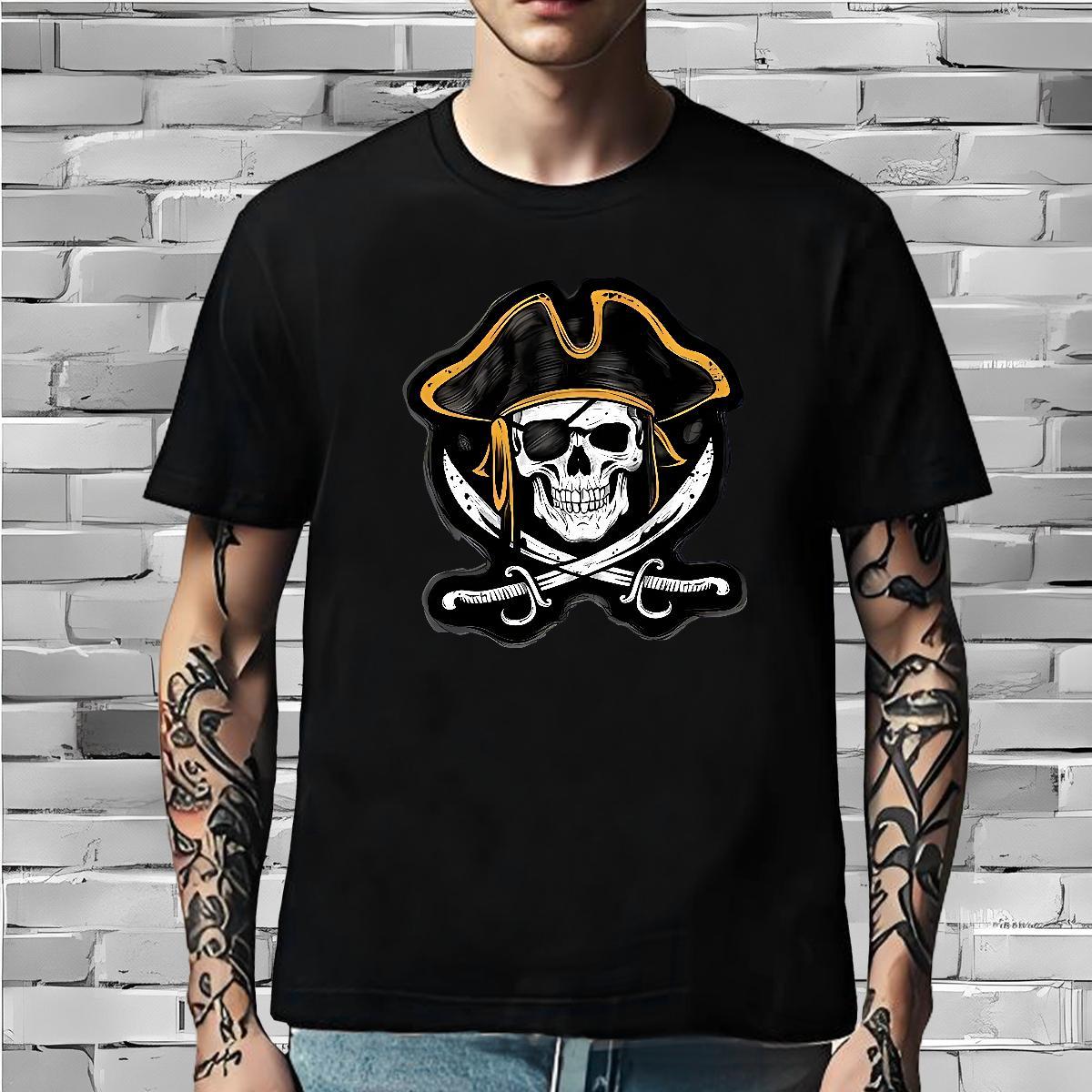Free Shipping T Shirts Men 230g Pure Cotton skull Casual Daily Wear White Plus Size Short Sleeve O-Neck Men Tshirts 2024 New Tee Shirt