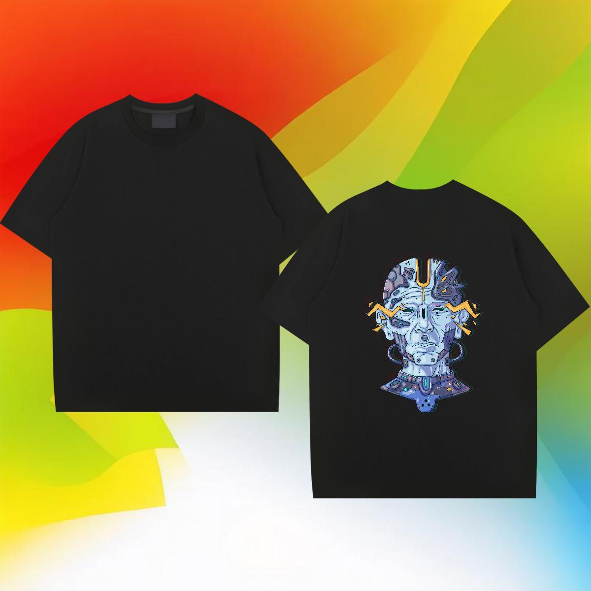 TOP Quality Men T Shirts 100% Cotton 230g ET Summer Casual Custom Print Oversized Crew Neck Breathable Mens Tshirts Wholesale Tops