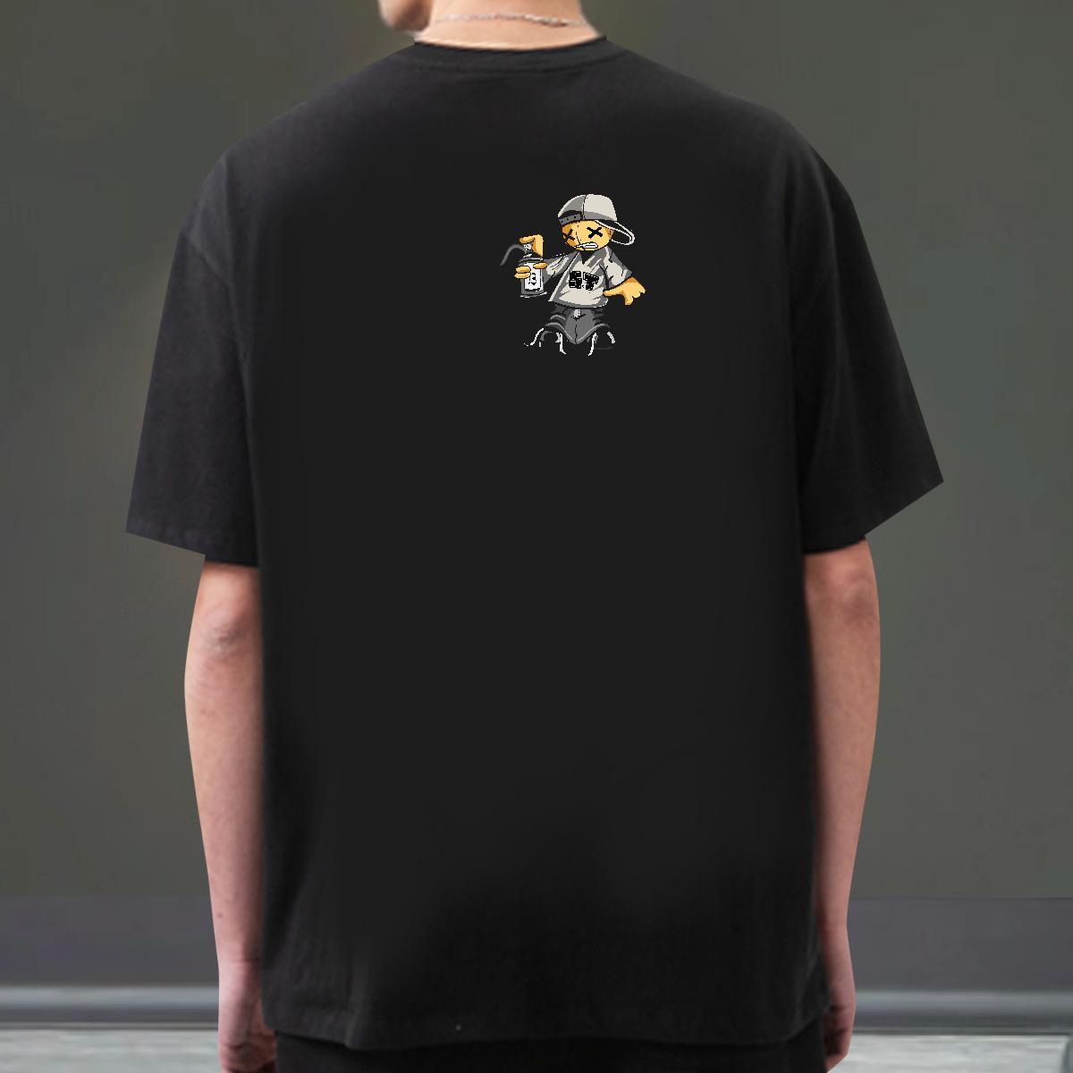 Loose T Shirts Men 230g 100% Cotton portrait Daily Outfit Customized Breathable Crew Neck Mens Tshirts New Tee Shirt