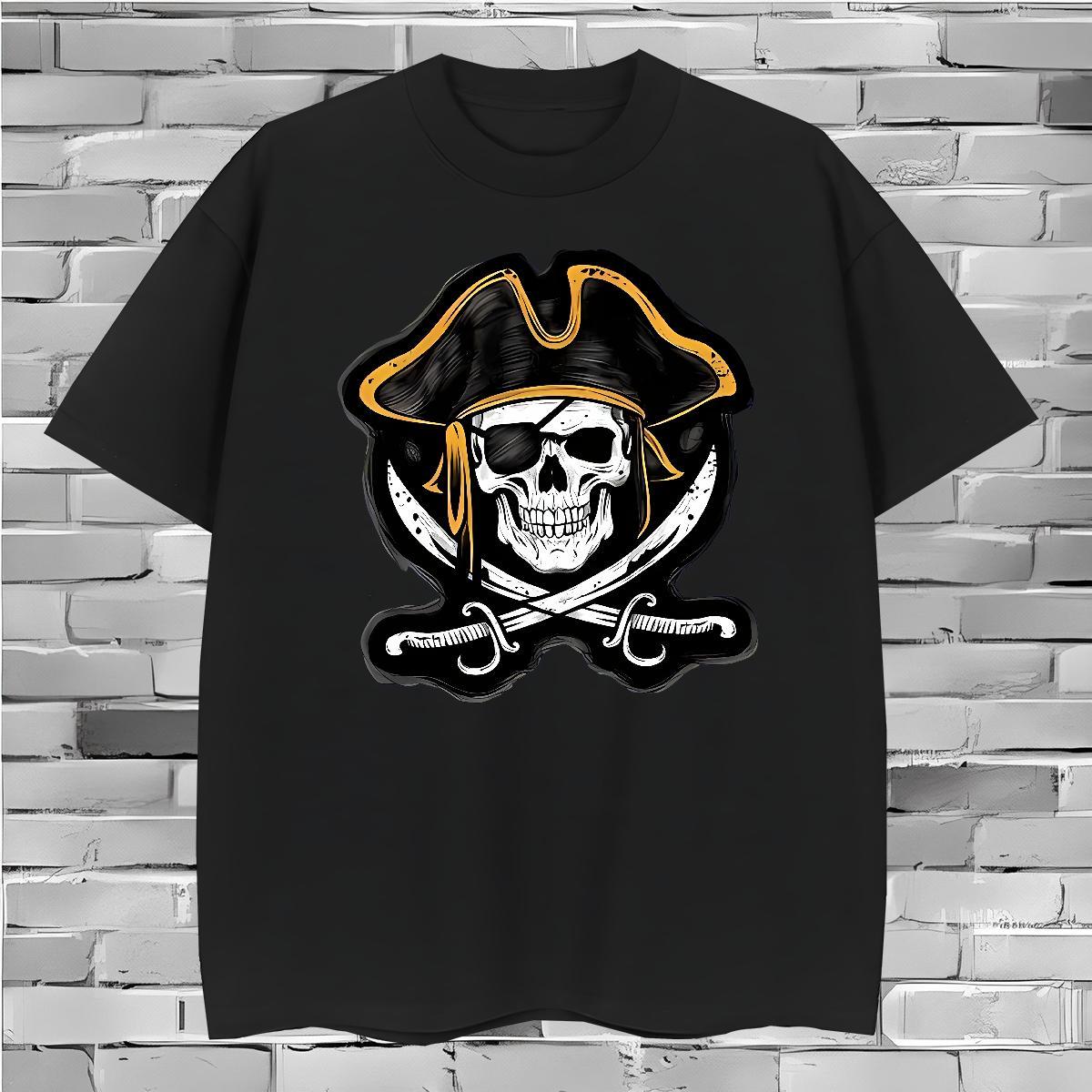 Free Shipping T Shirts Men 230g Pure Cotton skull Casual Daily Wear White Plus Size Short Sleeve O-Neck Men Tshirts 2024 New Tee Shirt