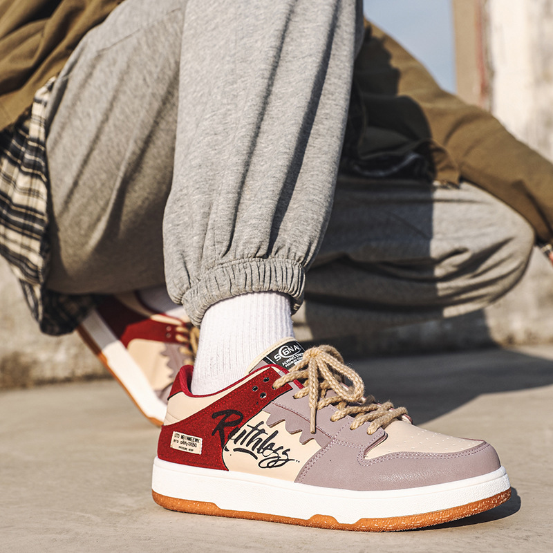 Ddmysports Losing Money Spring Niche Graffiti Board Korean Version Trend Splicing Casual Sports Men S Shoes OUTDOOR