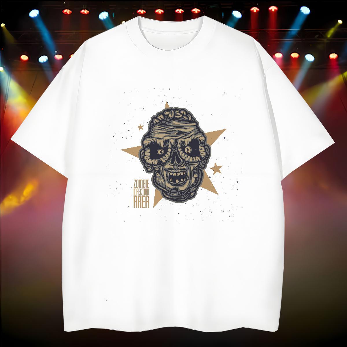 Comfortable Man T Shirts 100% Cotton 230g skull Summer Casual Custom Big Size Short Sleeve O-Neck Men Tops Tees New Designer Wear