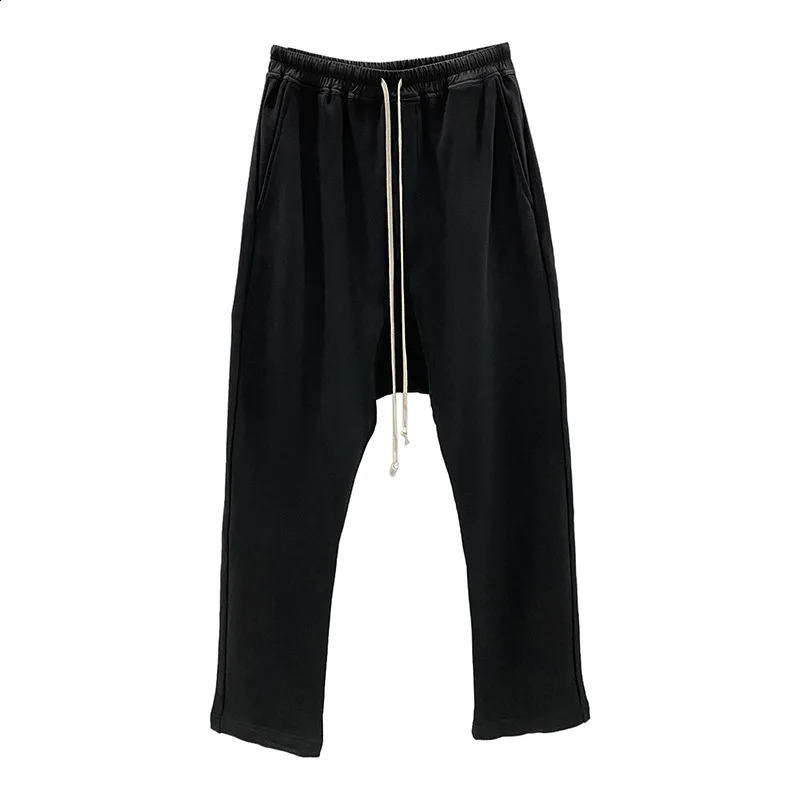 HKSH Spring Autumn Mens Streetwear Thick Loose Hanging Sweatpants Dark Large Casual Pants Hip Hop Sports Women HK2035 240822