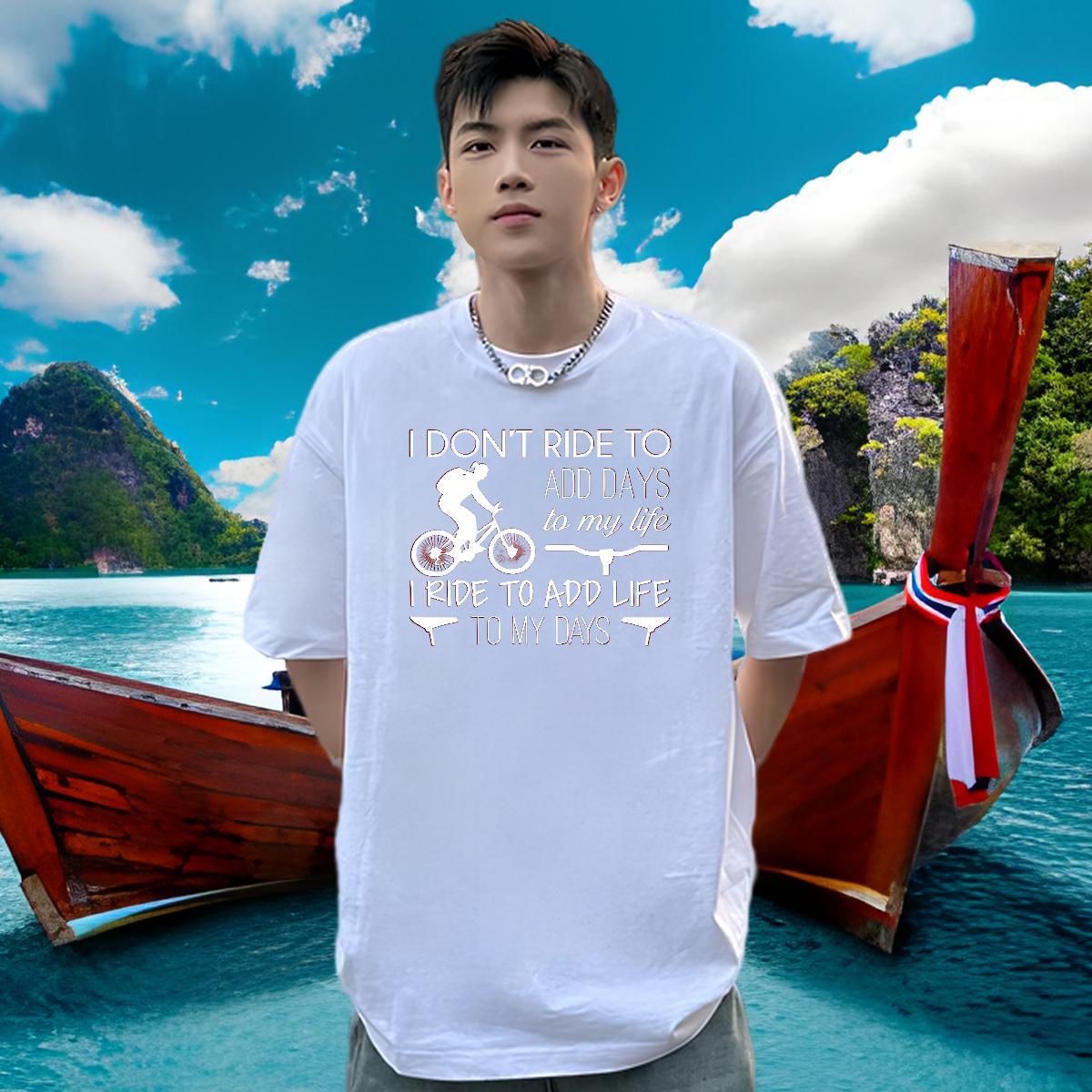 Cool Design T Shirts Men 230g Pure Cotton letter Street Plus Size Custom Breathable Short Sleeve Men Clothes T-Shirt Fashion Casual Tops Tees