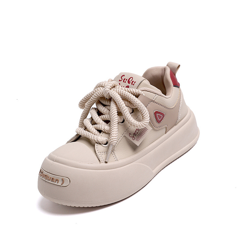 Ddmysports New White Women Autumn Thick Soled Height Increasing Board For Students Korean Version Fashion Casual Shoes YYN K OUTDOOR