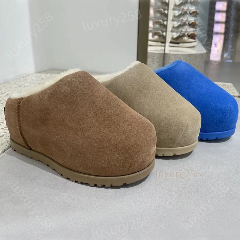 Pumped Slides Lace Up Anders Tasman Slippers Tazz Mustard Seed Chestnut Fur Sheepskin Classic Ultra Mini Platform Boot Winter Women Men Shoes sizes 35-42