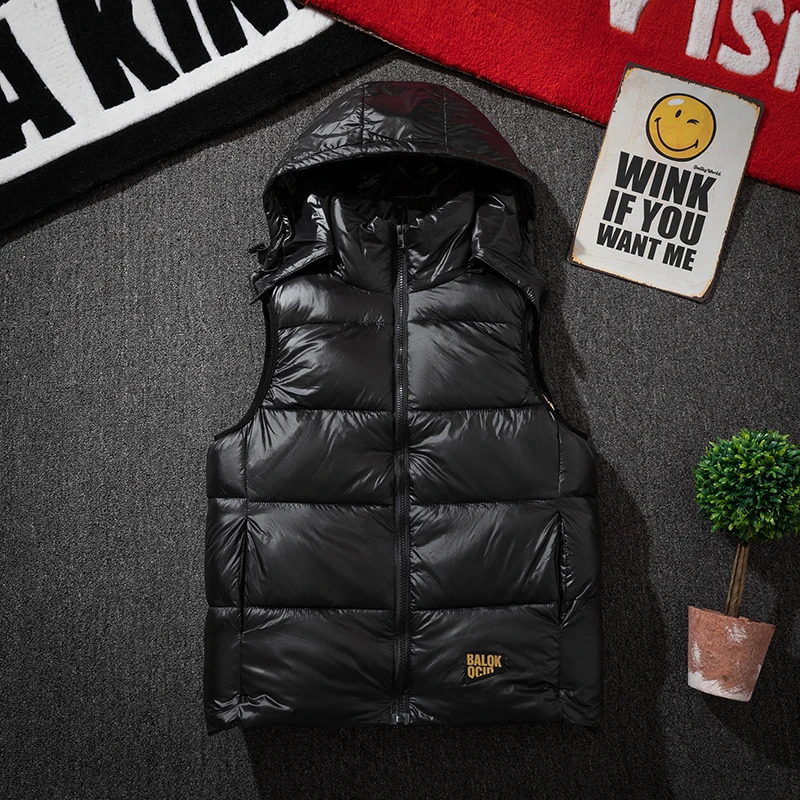 Mens winter windproof sleeveless jacket Parkas womens mens casual thick warm detachable vest 240822