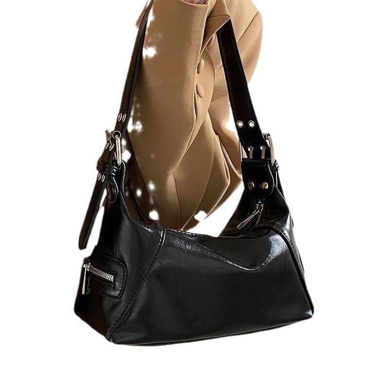 Luzi 2024 niche design new versatile one shoulder portable small for women's spring/summer motorcycle underarm bag