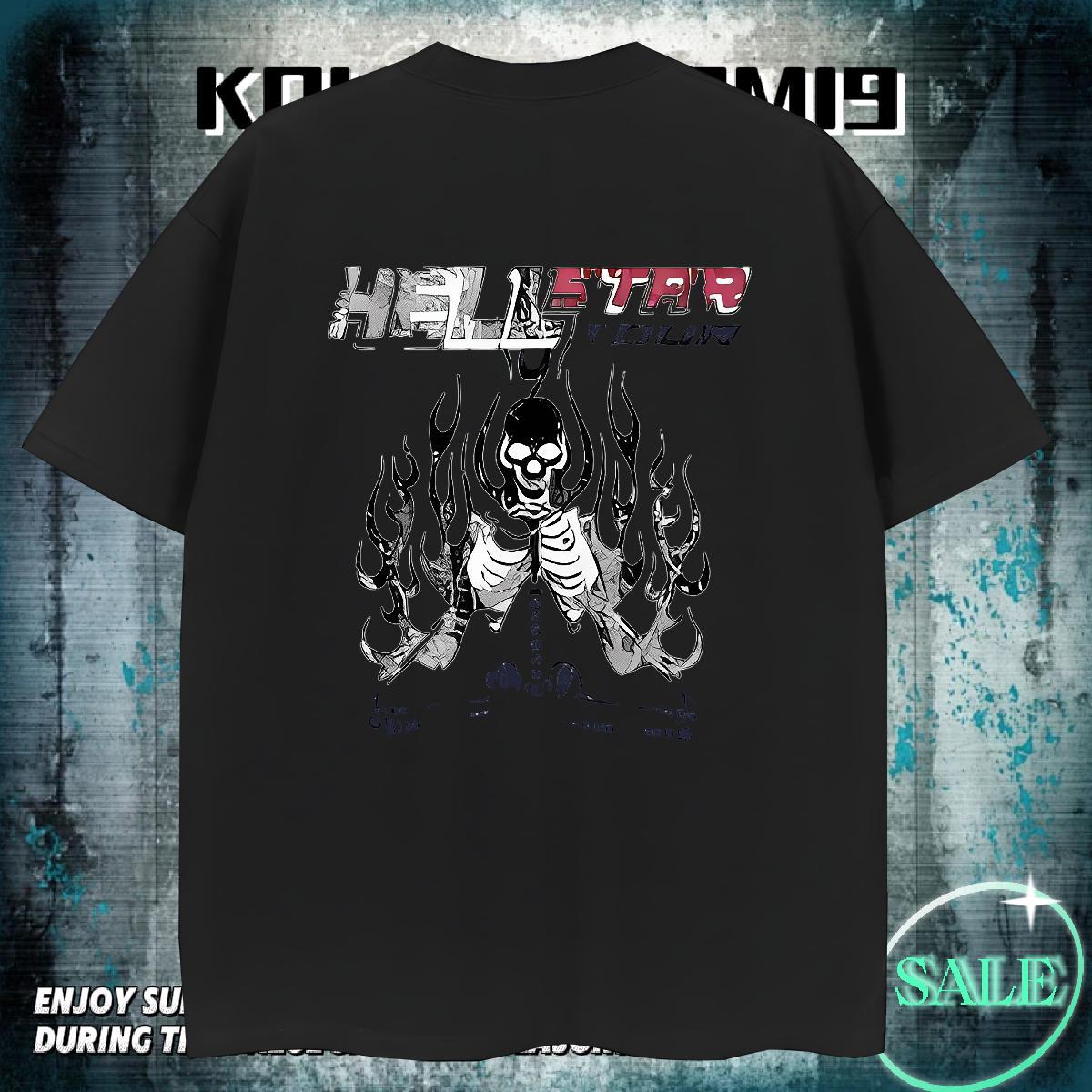 Classic Mens T Shirts 230g 100% Cotton skull Street Skull Breathable Soft Men Tees Brand Tops Shirt