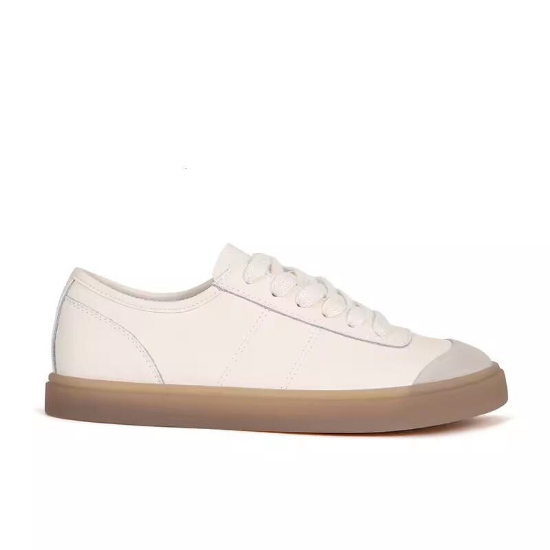 Ddmysports Cowhide Version Su Yinyin S Same Korean Lace Up Splicing Casual Sports Women Board Thick Soled White Shoes OUTDOOR