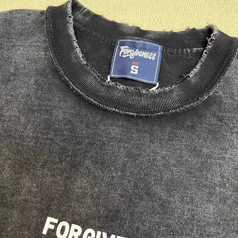 Heavy washes the base letter printing shirt Tshirt 240822
