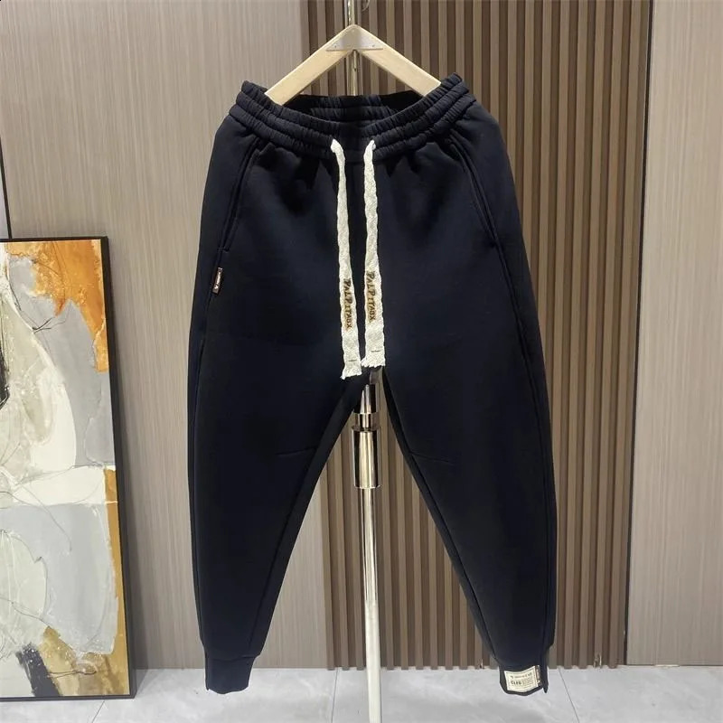 Autumn/Winter Fashion Trend Harlan Elastic Waist Drawstring Loose Versatile Slim and Handsome Sports Casual Mens Pants 240823
