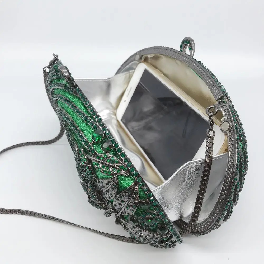 XIYUAN Crystal Clutch Bag Womens Fashion Evening Day Long Chain 100% Handmade Small Handbag Wallet 240823