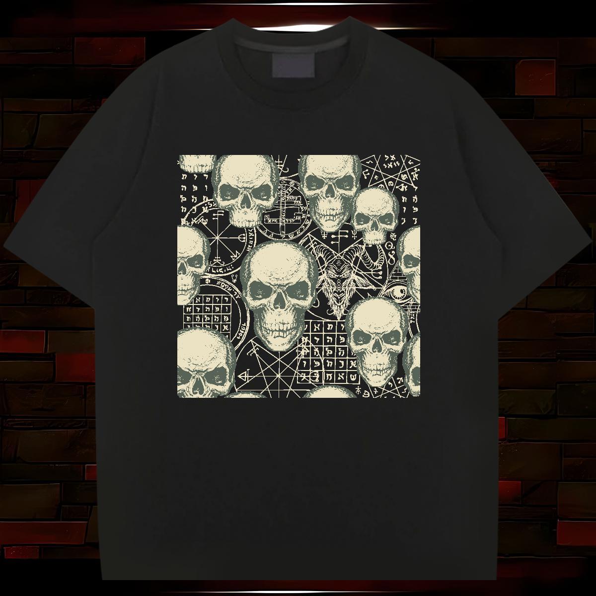 Brand Men T Shirts 100% Cotton 230g skull Daily Outfit Customized Short Sleeve Soft Men Tops Tees Factory Direct Clothings