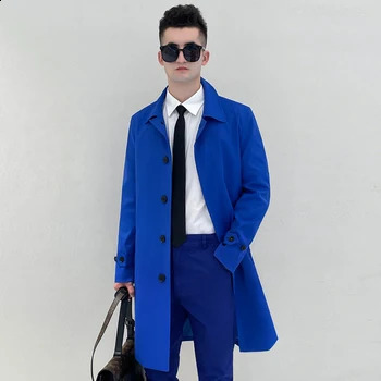windbreaker mens single breasted Medium length red British mens coat detachable thickened down liner fashion trench coat 240822