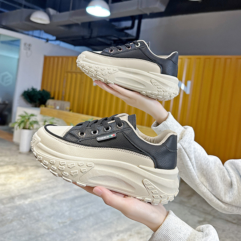 Ddmysports Little White Autumn New Korean Edition Versatile Female Students Thick Sole Board Casual Sports Women S Shoes Lightweight OUTDOOR