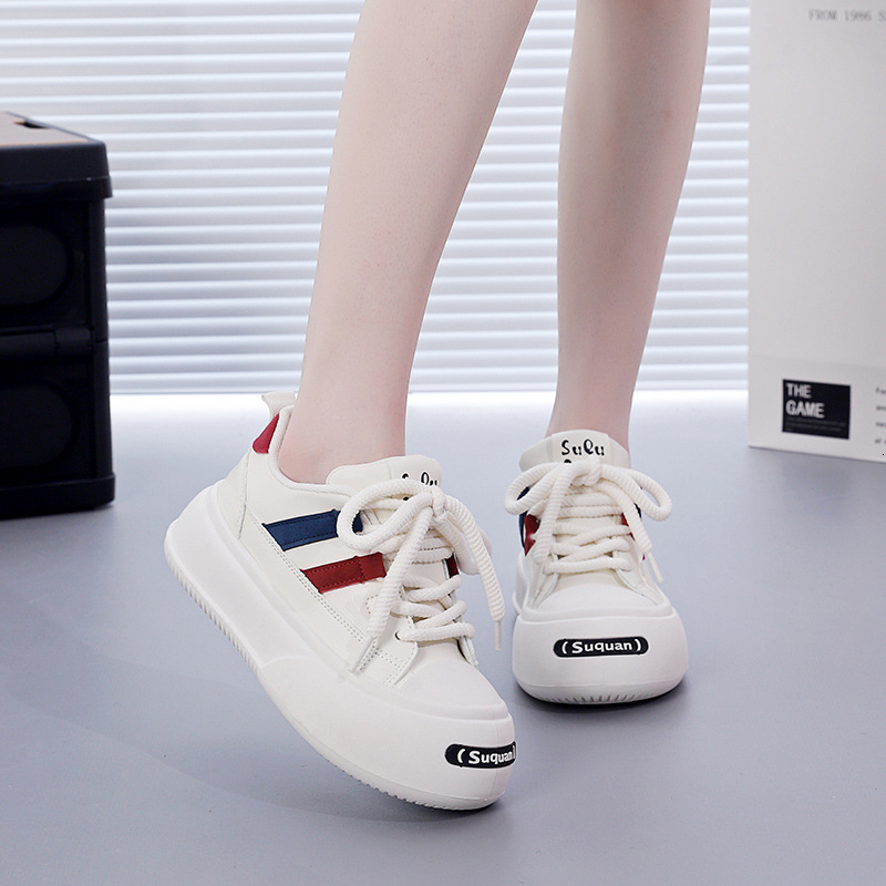 Ddmysports Autumn White New Korean Edition Ins Female Students Thick Soled Sports Board Casual Shoes YYN K OUTDOOR