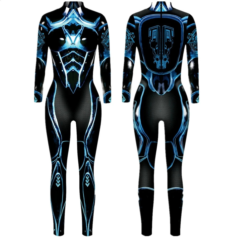 Robot punk jumpsuit bodysuit sexy female cosplay costume cyberpunk Zentai Halloween 240823