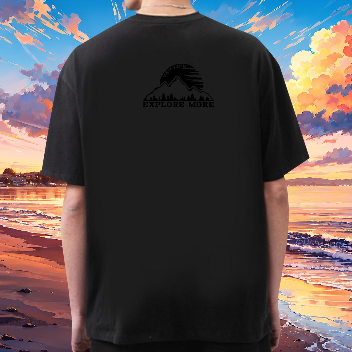 Soft T shirt 230g 100% Cotton mountains Home Outdoor Custom Print Plus Size Round Neck Short Sleeve Tshirt for Man Woman Designer Fashion Clothes