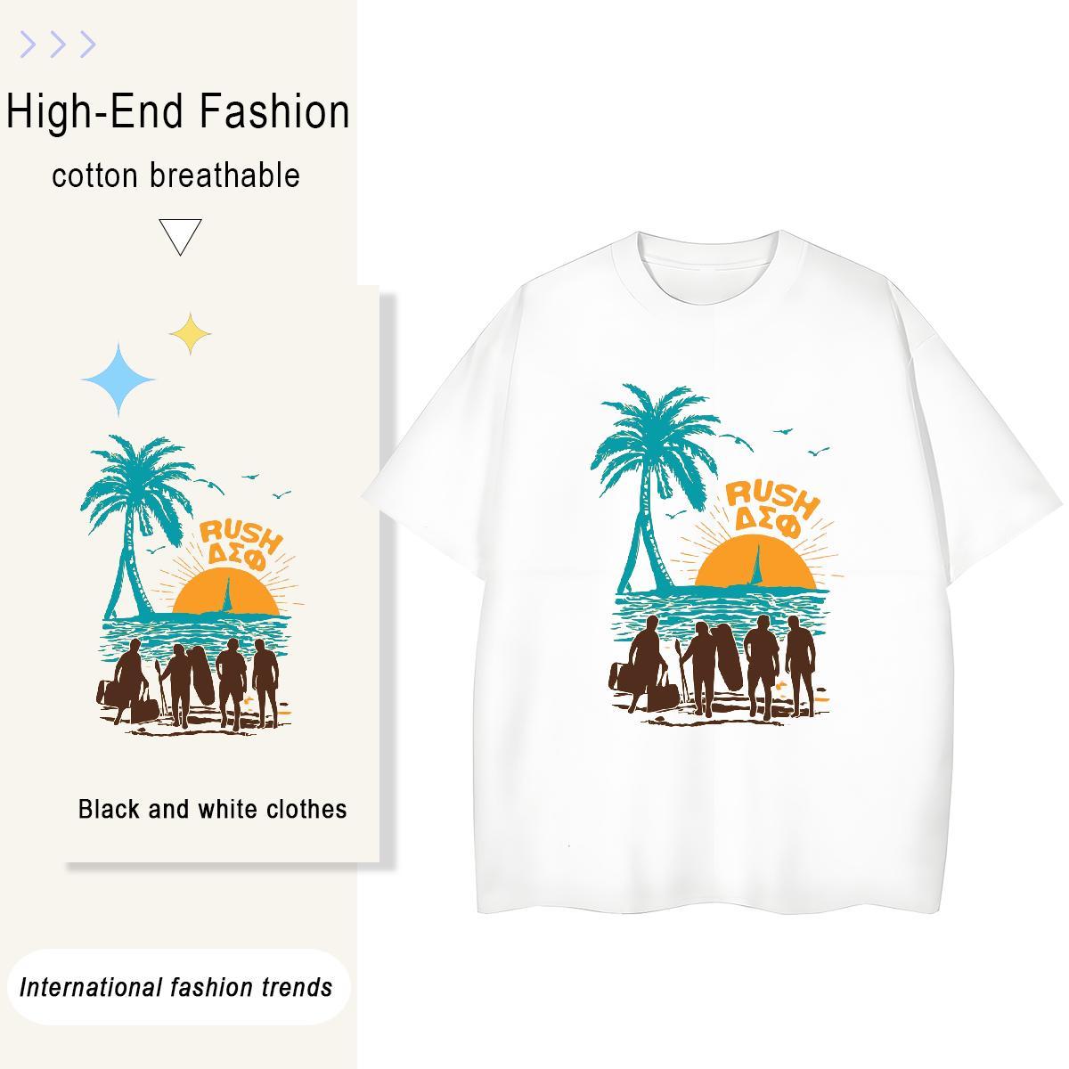 Loose fit Women Tshirts 230g Pure Cotton tree Outdoor Woman T Shirts Round Neck Short Sleeve Skull Top Tees