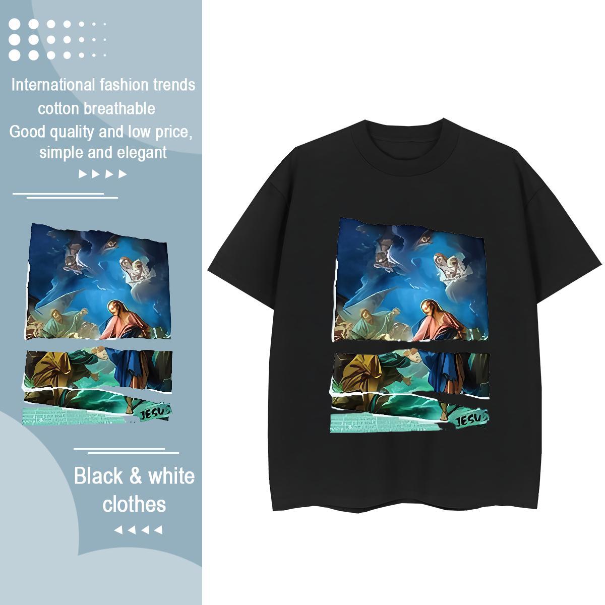 Wholesale Woman Tshirt 100% Cotton 230g America Beach Womens T Shirts Breathable Short Sleeve Custom Printed Top Tees