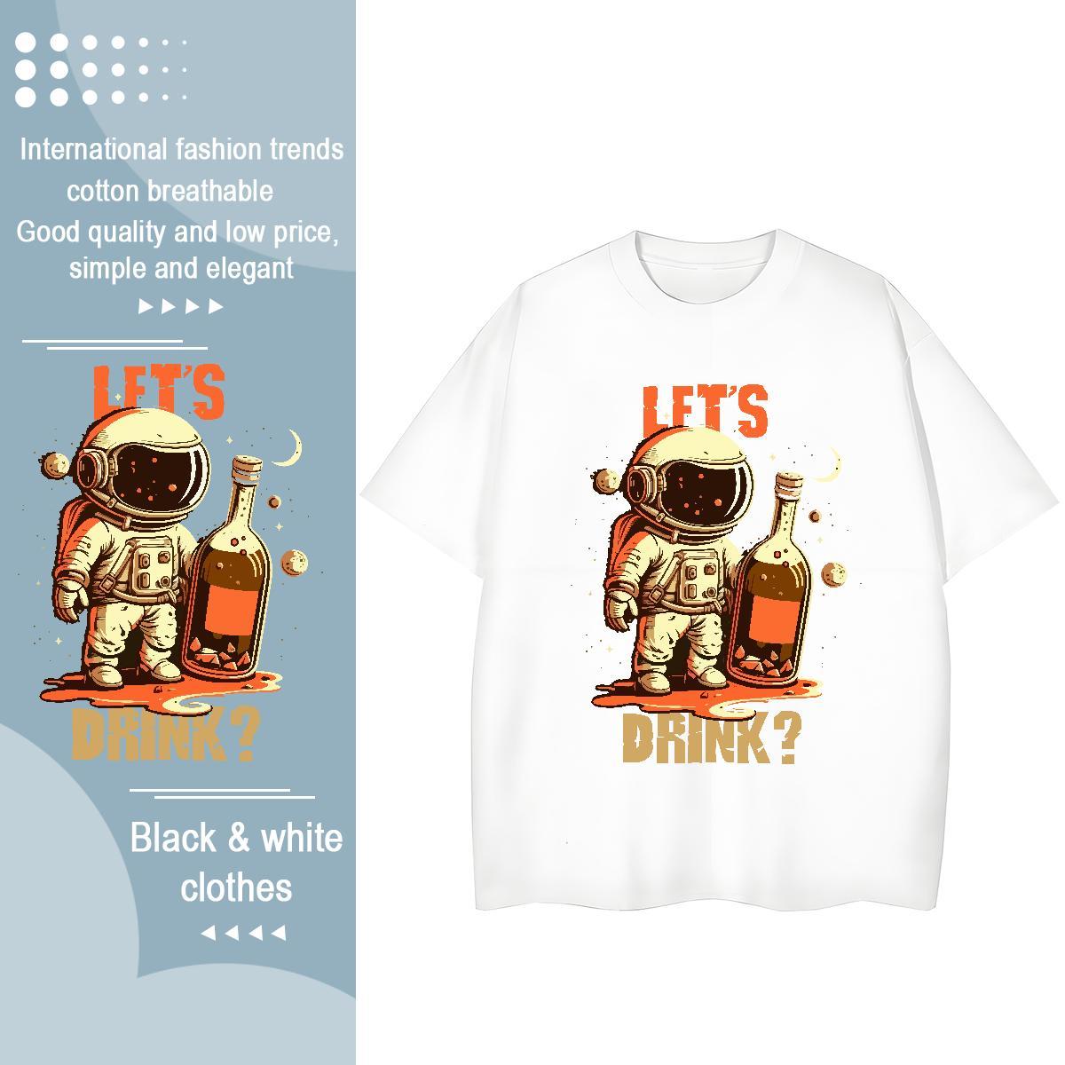 Designer Nice Women Tees 230g 100% Cotton planet Home Outdoor T shirt Breathable Short Sleeve Custom Printing Tops