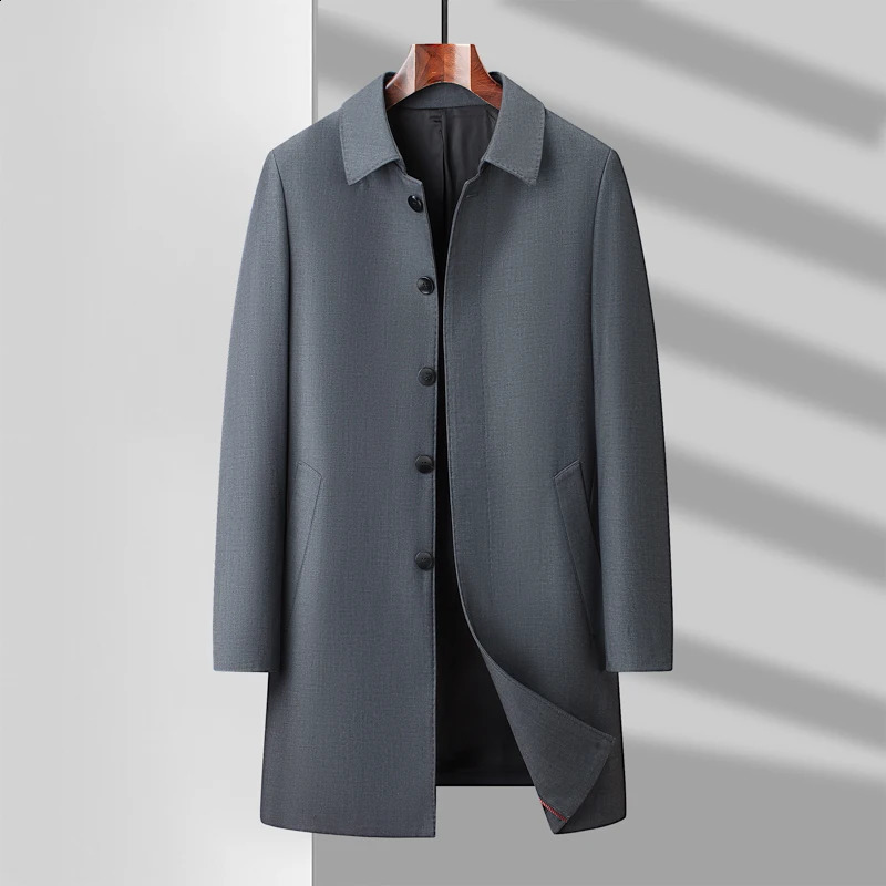 Spring long Style Men Trench Fashion England Style Trench Coat men Casual Jackets Mens Clothing size M-4XL5XL6XL7XL FY02 240822