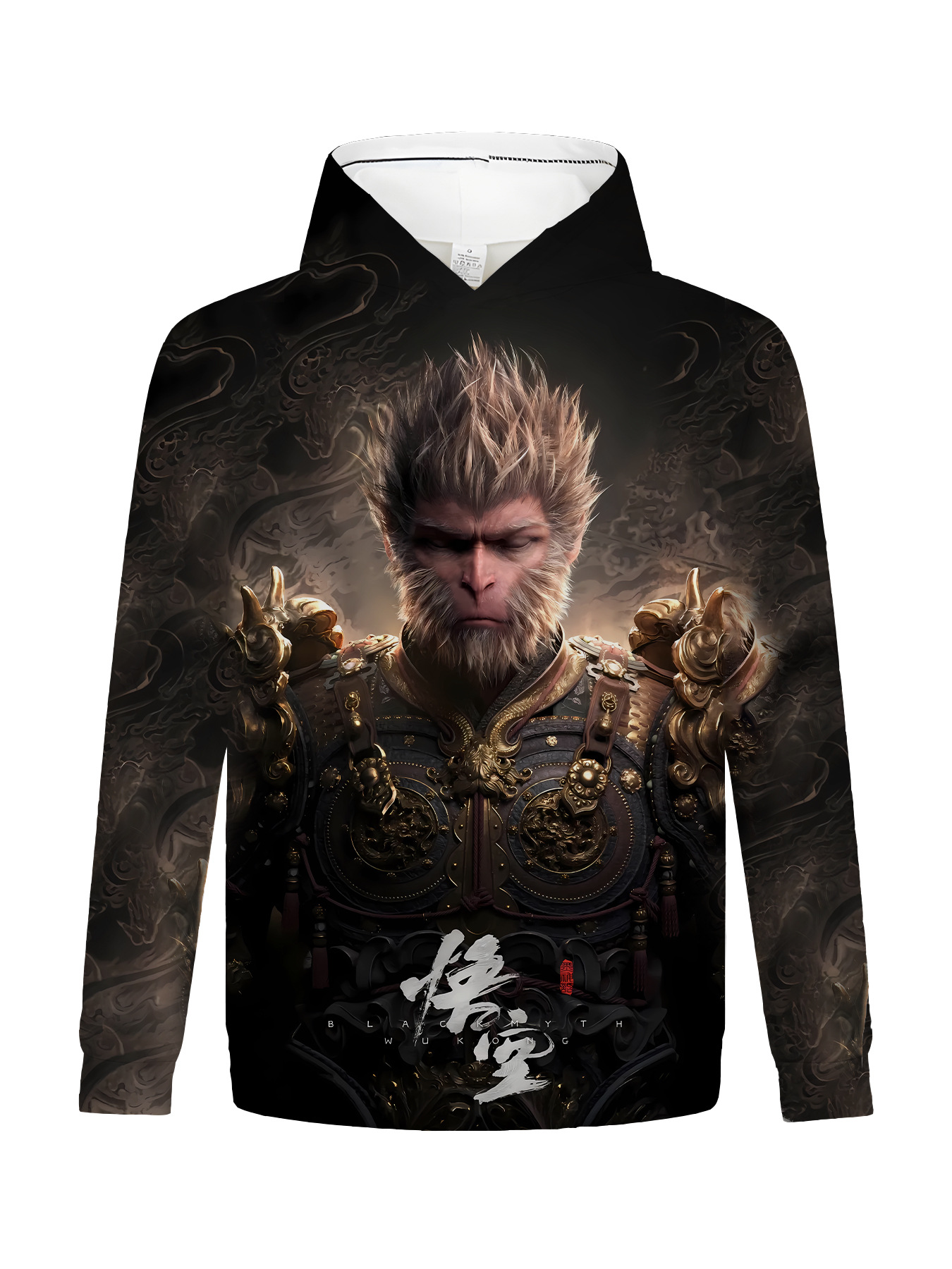 The Latest 3A Game Black Myth Wukong Explosive Printed T-shirt With Casual Trend Hoodie