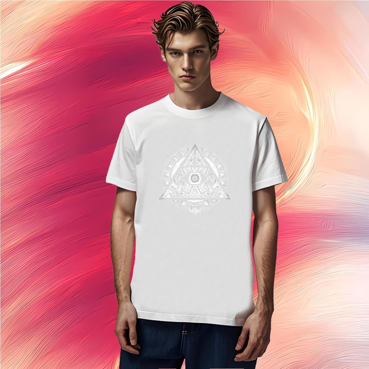 Brand Man T Shirts 230g 100% Cotton eye of the devil Hip Hop Street Custom Print Plus Size Breathable Short Sleeve Tshirts Classic Casual Clothings