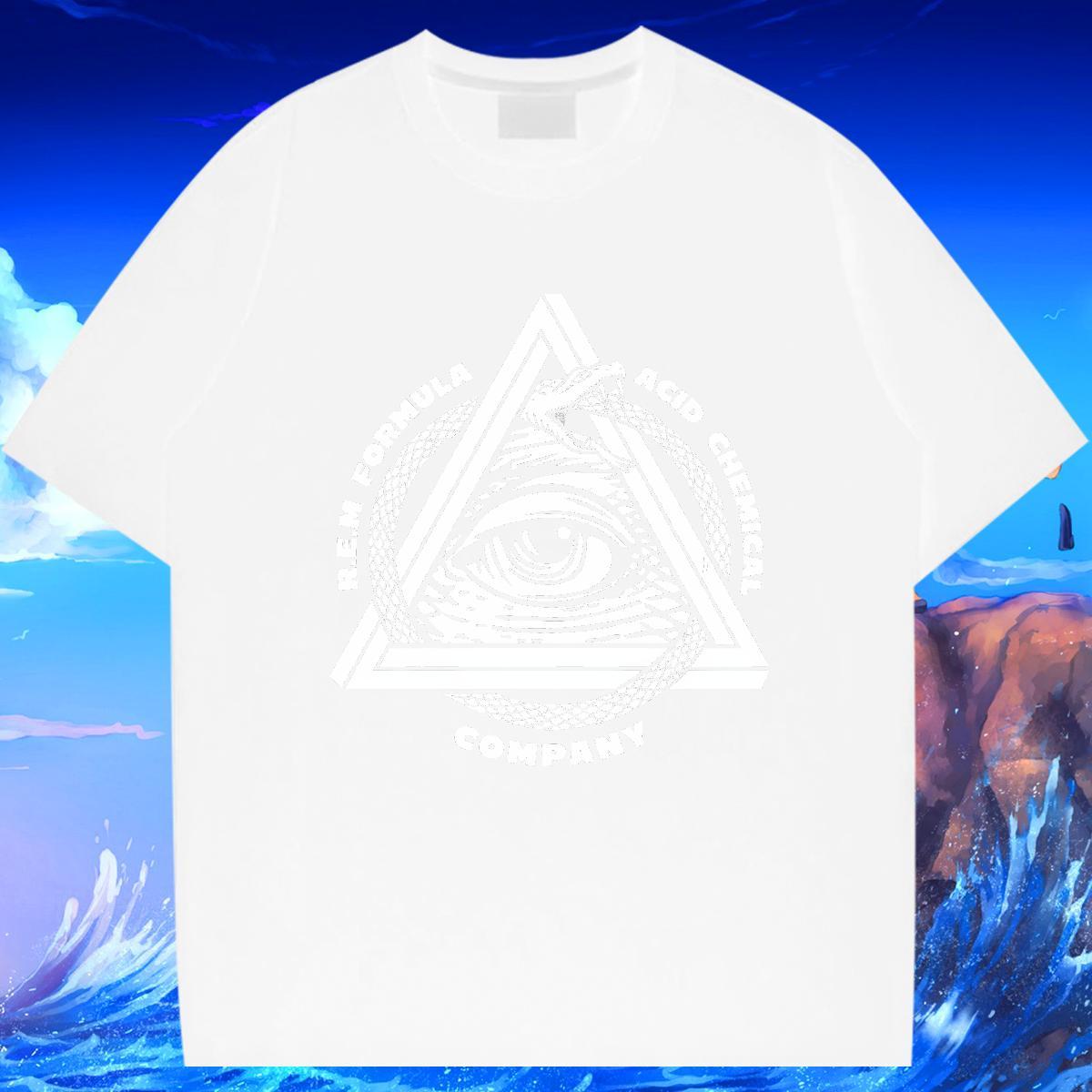 Soft Men T Shirts 230g 100% Cotton eye of the devil Summer Casual DIY Logo Oversized Breathable Mens Tshirts Classic Tee Shirt